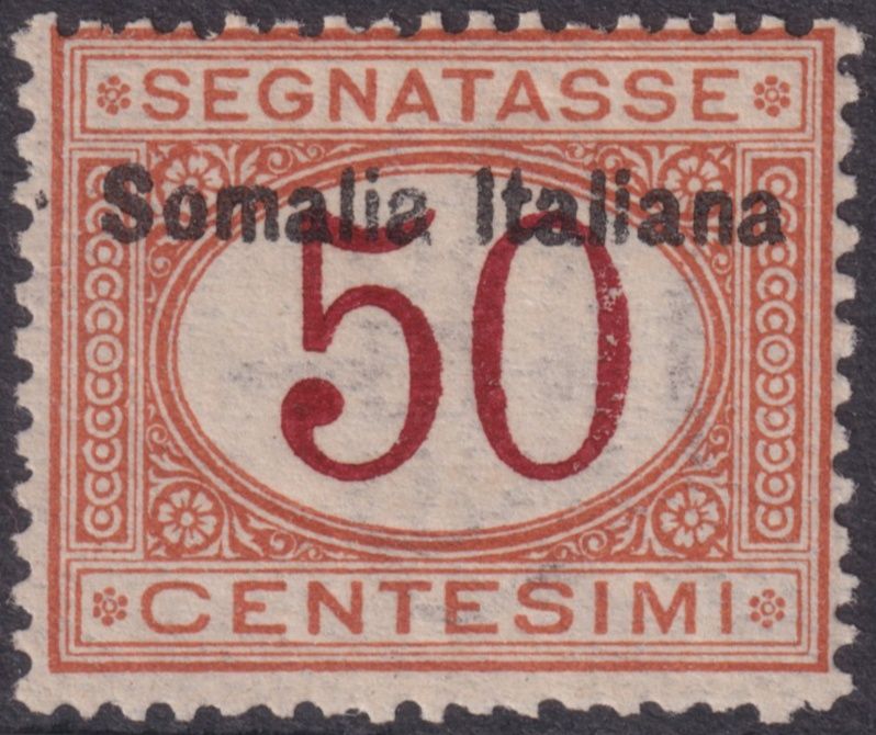 Italian Somaliland 1909 50c Mauve and Orange Postage Due