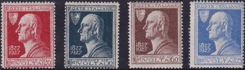 Italy 1927 Death Centenary of Volta Set