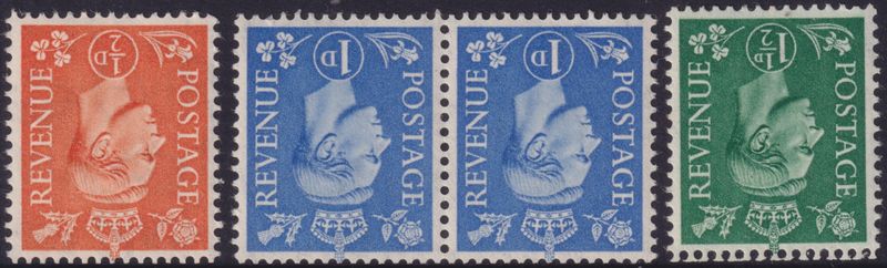 GB 1951 KGVI New Colours Inverted Watermarks