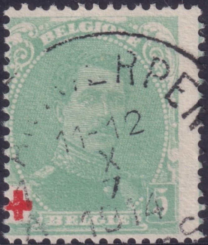 Belgium 1914 5c (+5c) Red Cross
