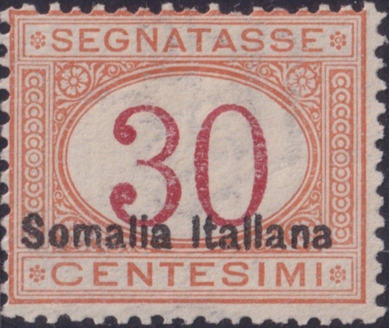 Italian Somaliland 1920 30c Postage Due Overprint at Bottom