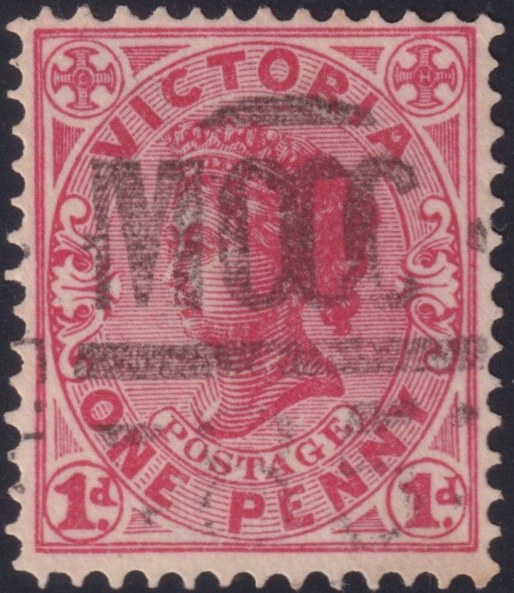 Victoria 1905 1d Rose-Red with MCCC Cancel of Tyers