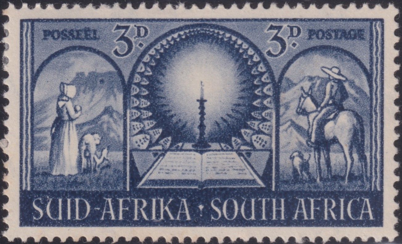 South Africa 1949 3d Voortrekker with Spot on Mountain