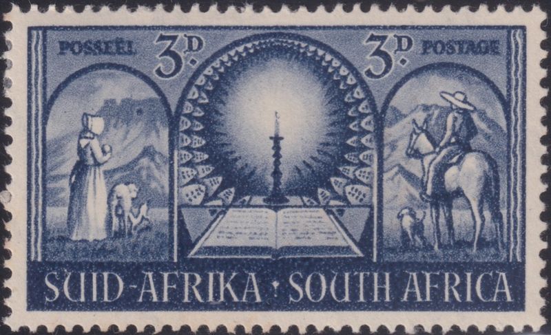 South Africa 1949 3d Voortrekker with Spot on Mountain