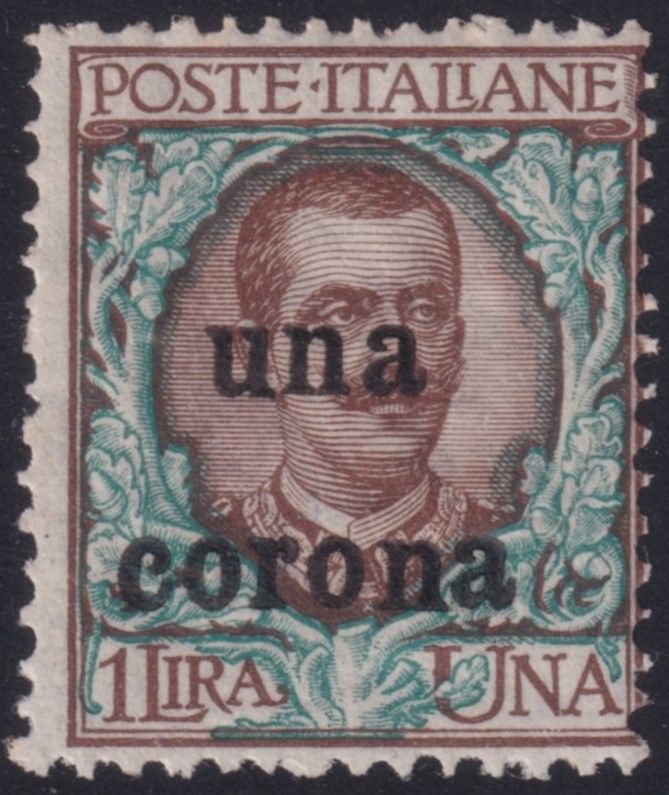 Austrian Territories Acquired by Italy 1919 Una Corona on 1l