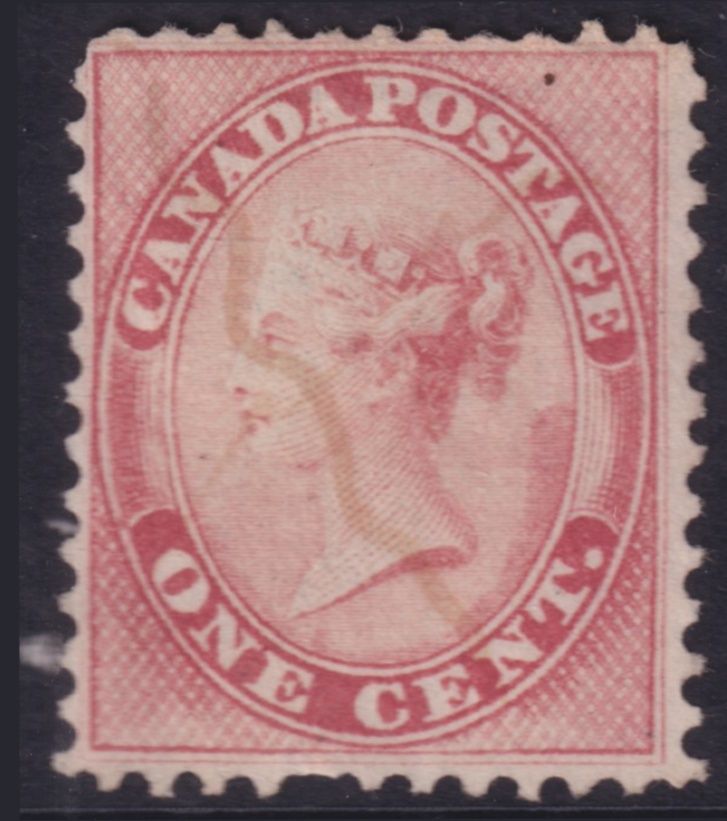 Canada 1859 1c Rose-Red