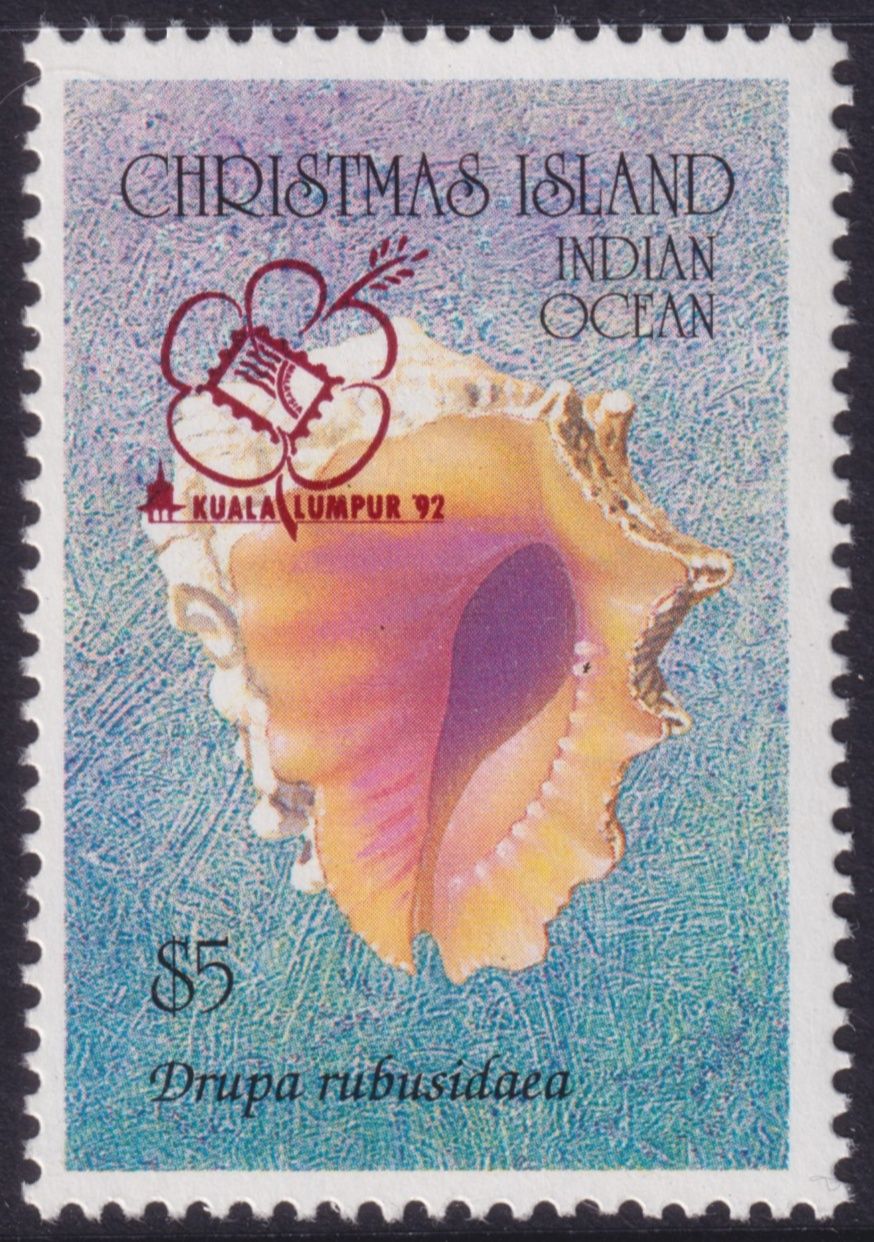 Christmas Island 1992 $5 Kuala Lumpur Overprint