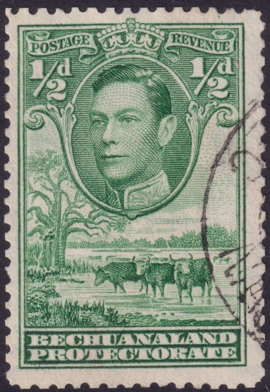 Bechuanaland Protectorate 1943 ½d Yellowish Green