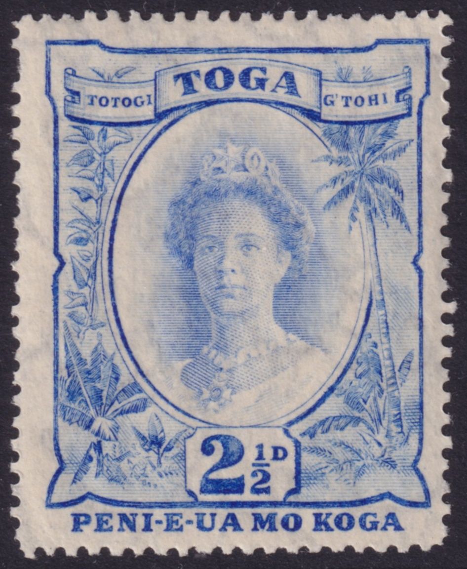 Tonga 1934 2½d Bright Ultramarine