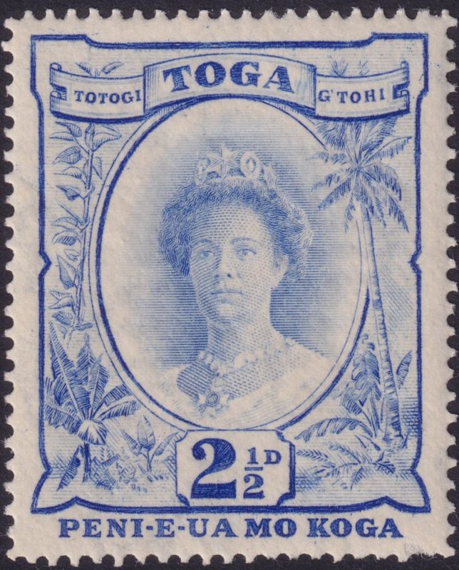 Tonga 1942 2½d Bright Ultramarine