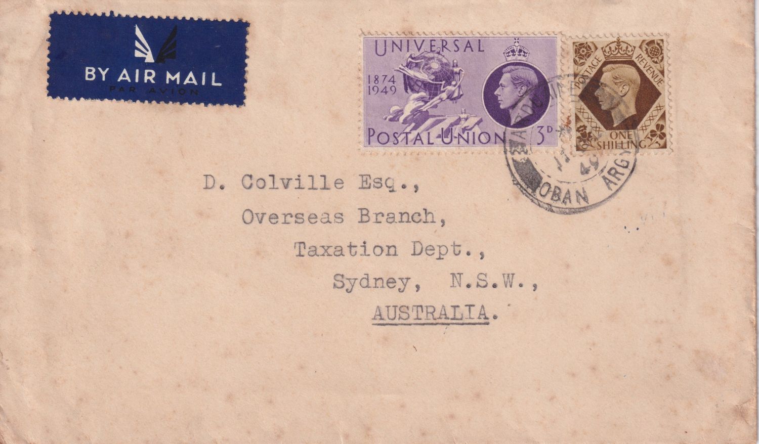 Shuna Island 1949 FDC to Australia with Contents
