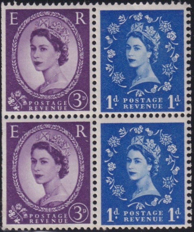 GB 1965 3d and 1d Booklet Pane
