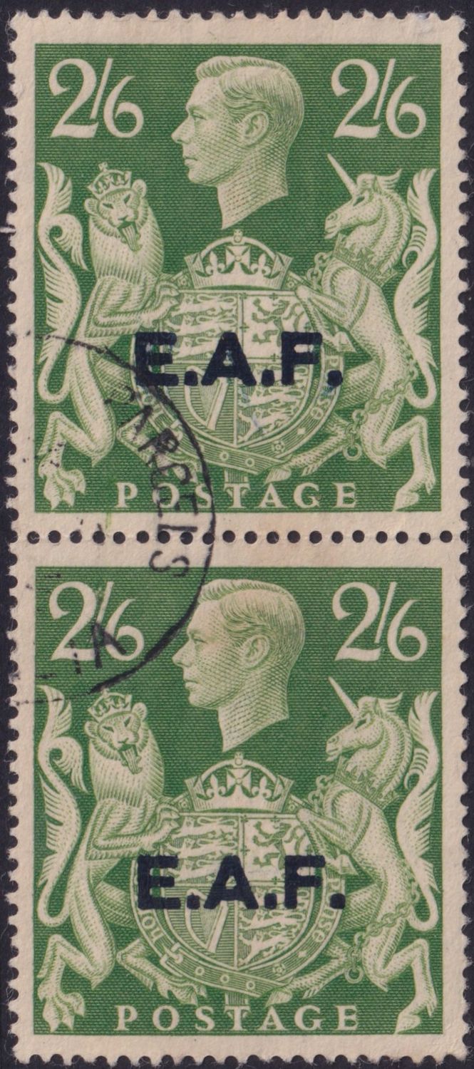 British Occupation of Italian Colonies 1946 2/6d Yellow-Green Pair