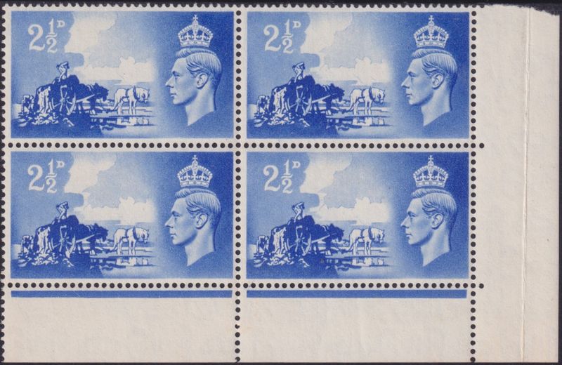 Channel Islands 1948 2½d Liberation Block with Broken Wheel