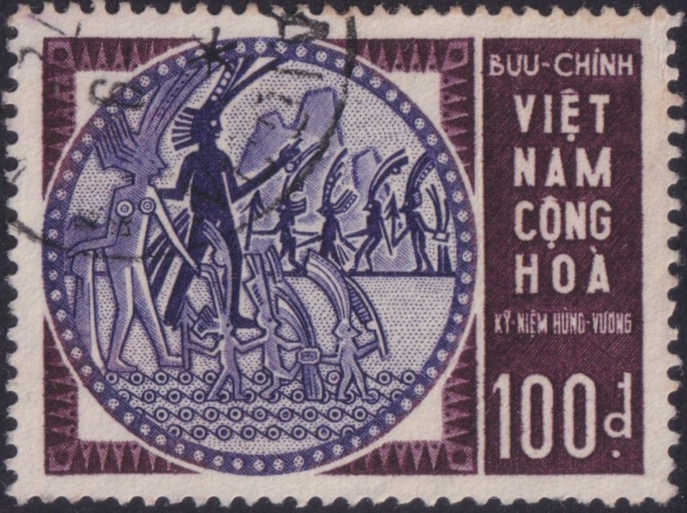 South Vietnam 1965 100p Violet and Purple