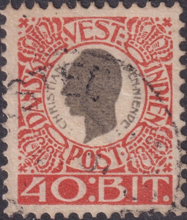 Danish West Indies 1905 40b Grey and Red