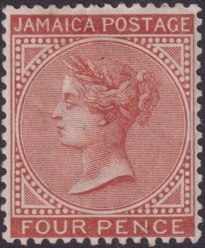 Jamaica 1883 4d Red-Orange
