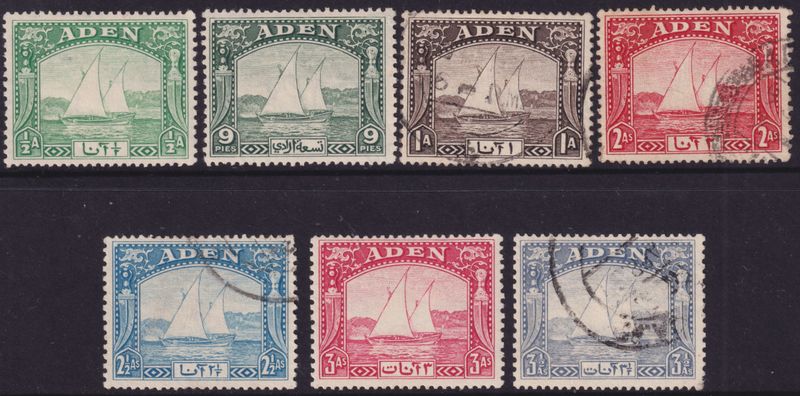 Aden 1937 Dhows Short Set to 3½as
