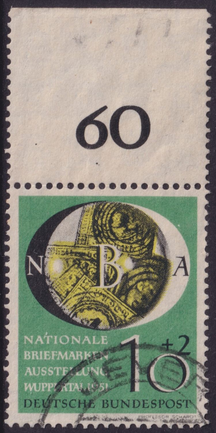 West Germany 1951 10pf+2pf Philatelic Exhibition