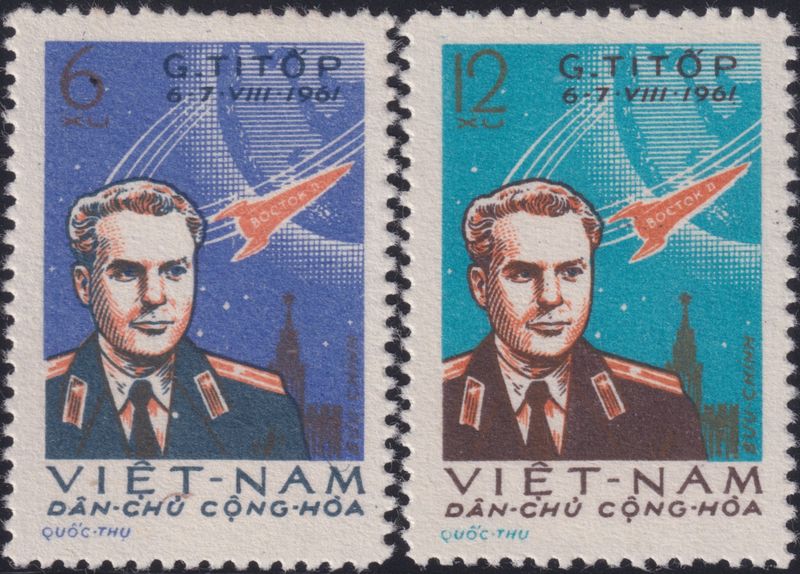 North Vietnam 1961 Second Manned Space Flight Set