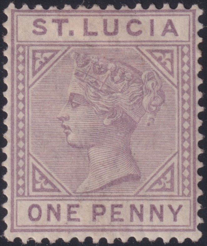 St Lucia 1886 1d Dull Mauve