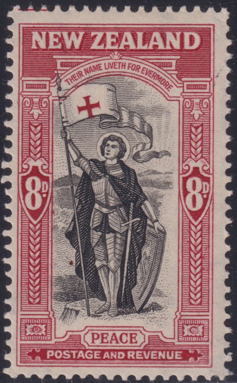 New Zealand 1946 8d Victory with Minor Colour Shift