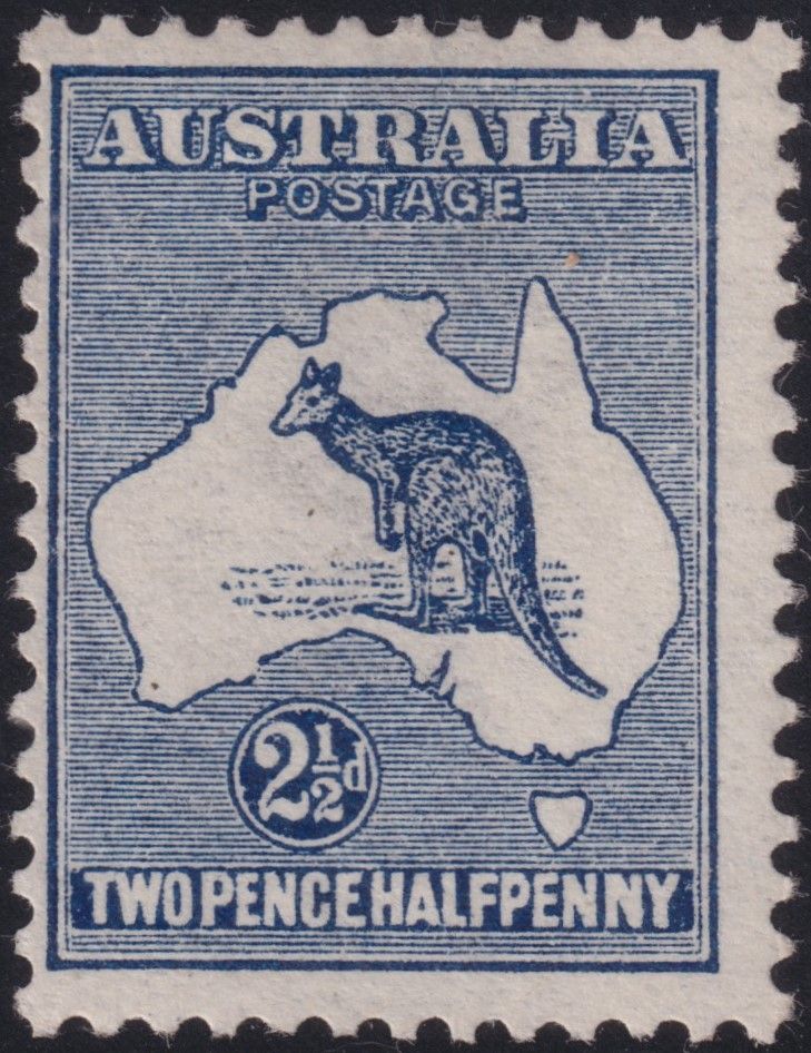 Australia 1919 2½d Deep Indigo Roo