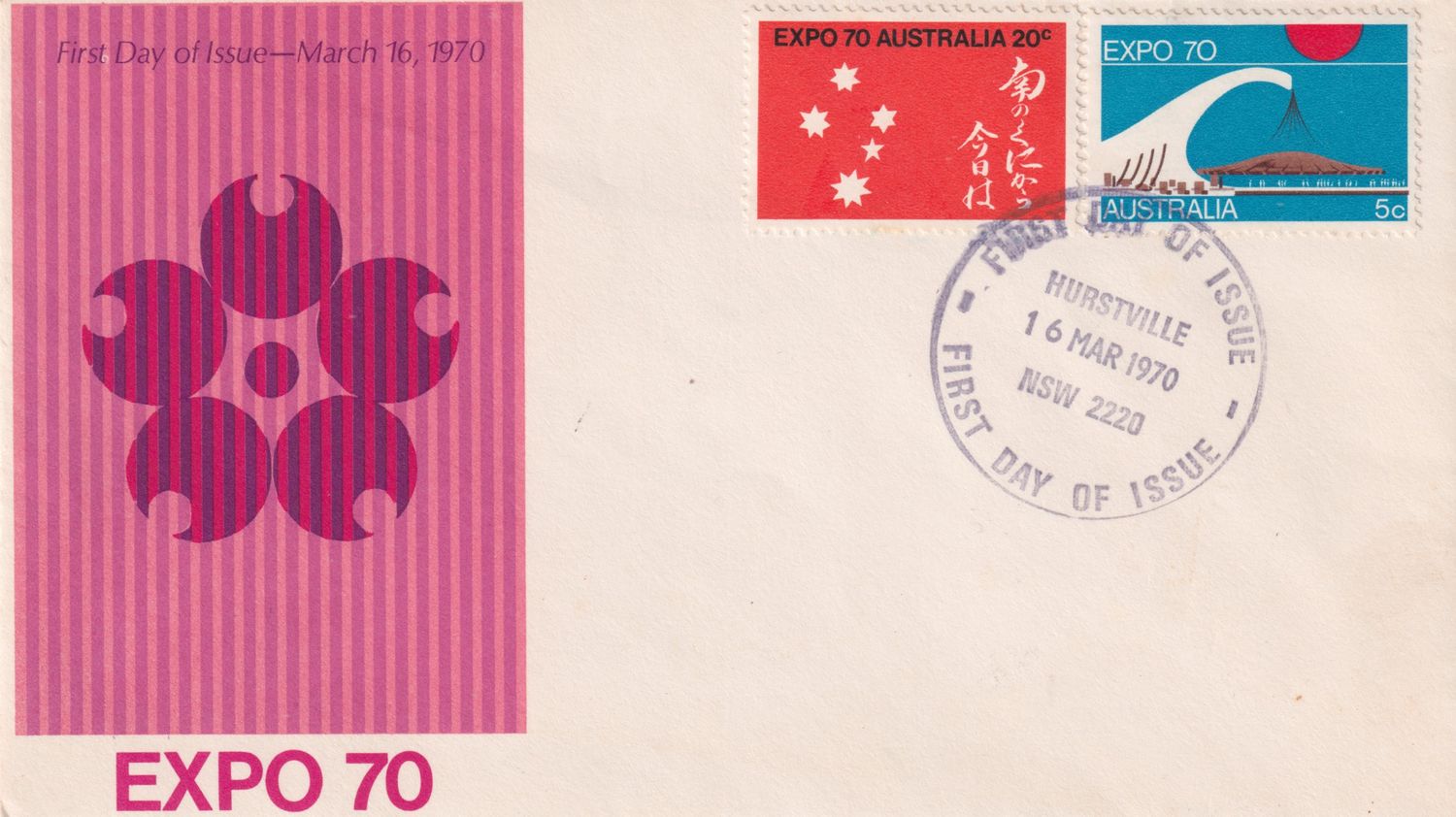 Australia 1970 Expo First Day Cover Unaddressed