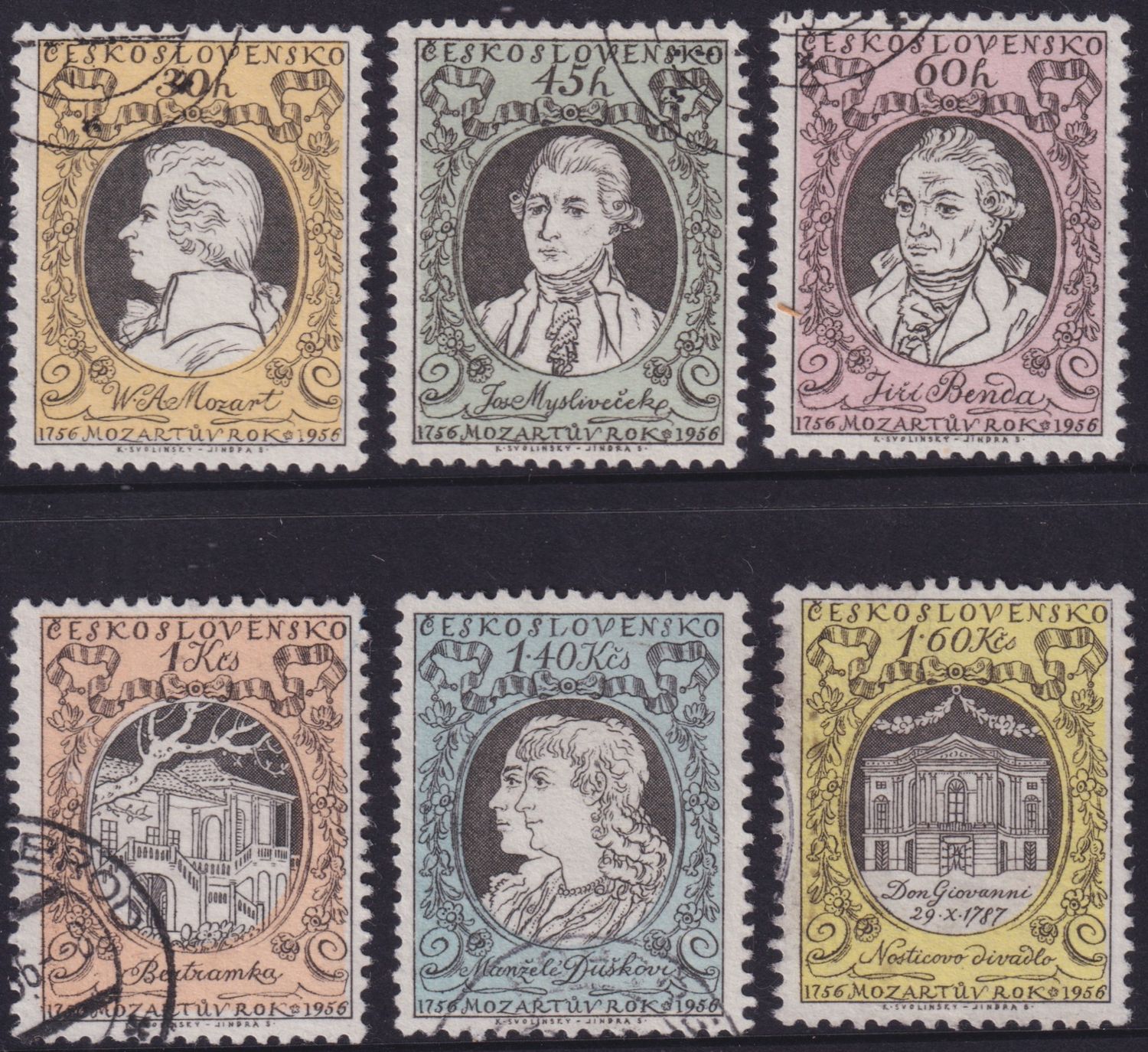 Czechoslovakia 1956 Mozart Bicentenary and Prague Music Festival