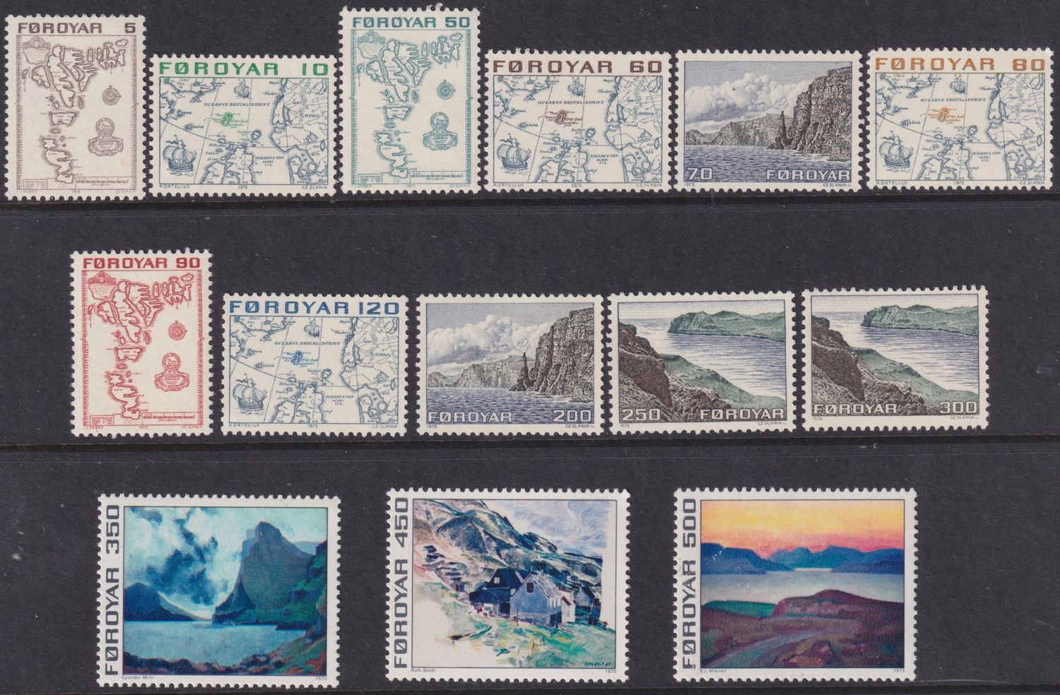 Faroe Islands 1975 First Definitive Set