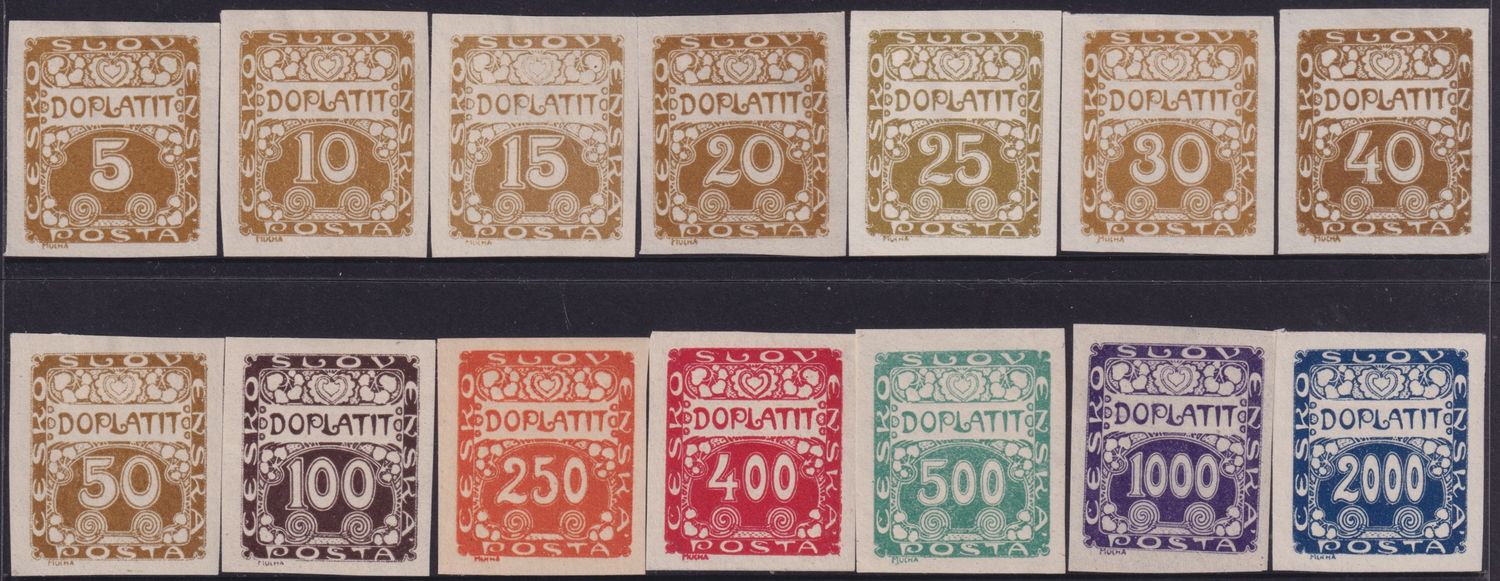 Czechoslovakia 1919 Postage Due Set