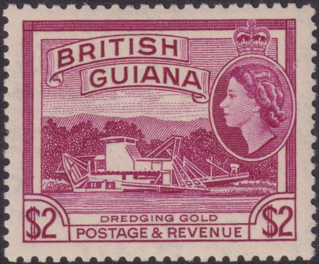 British Guiana 1961 $2 Reddish-Mauve DLR Printing