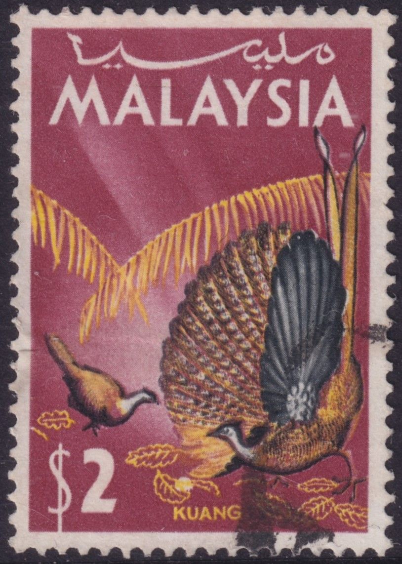 Malaysia 1965 $2 Argus Pheasant with Egg Flaw
