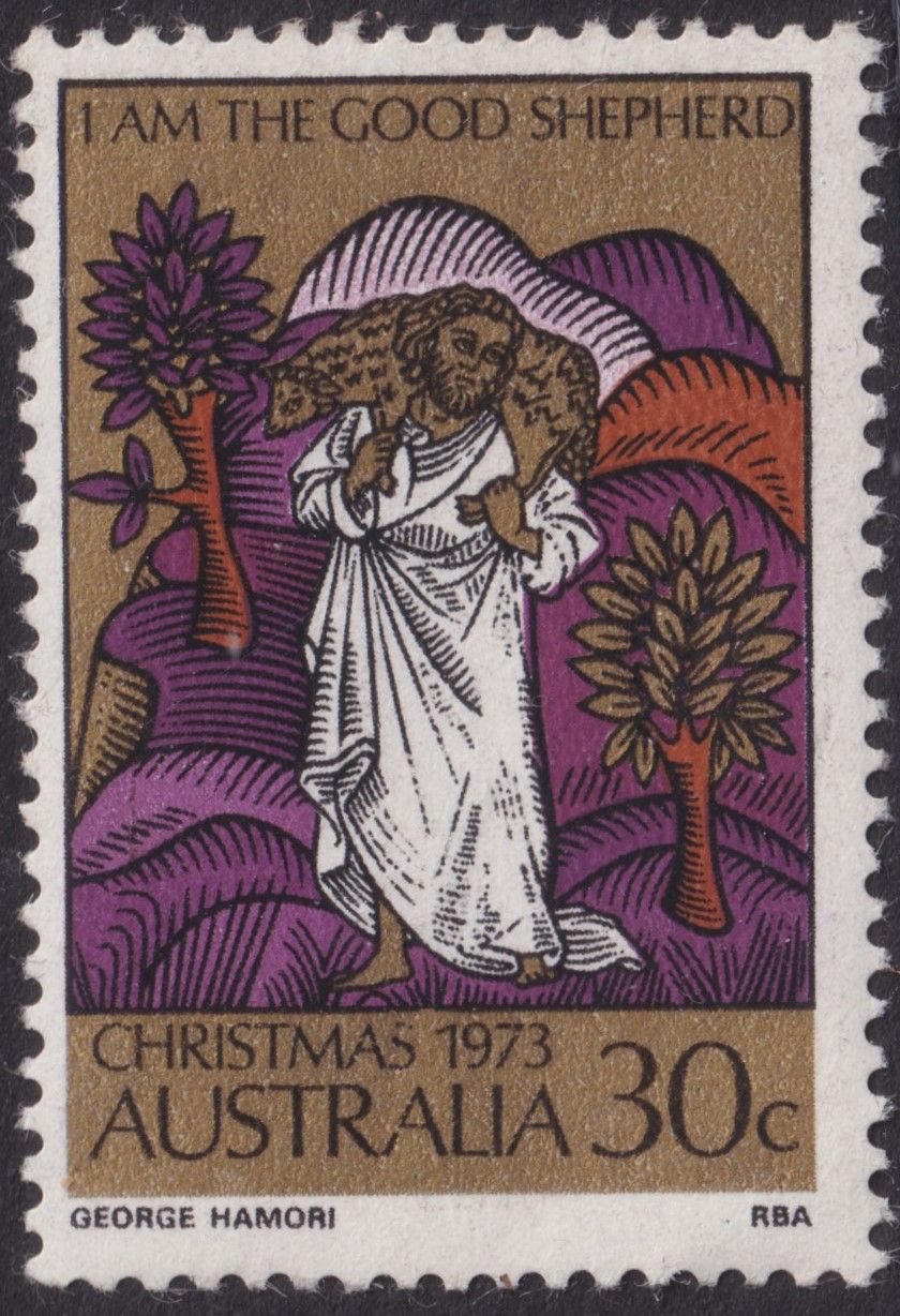 Australia 1973 30c Christmas with Missing Shading Lines on Cloak