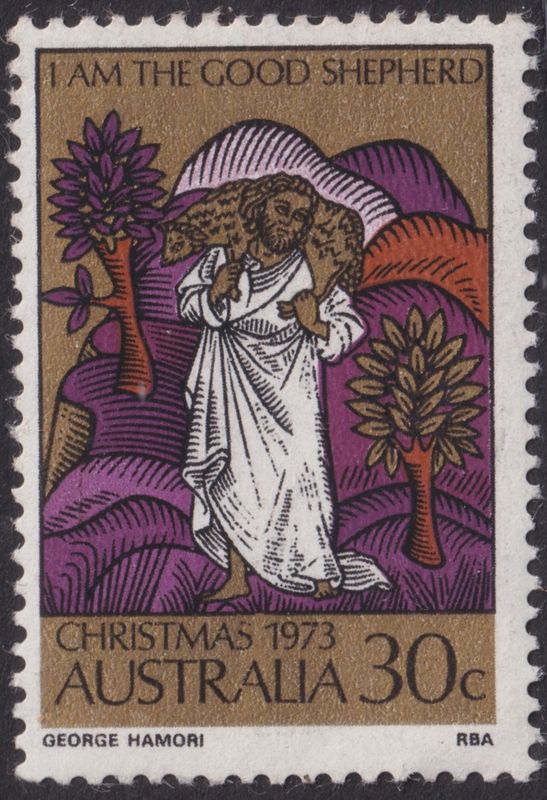 Australia 1973 30c Christmas with Missing Shading Lines on Cloak