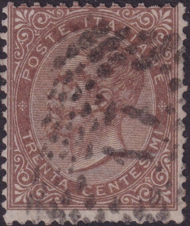 Italy 1863 30c Brown