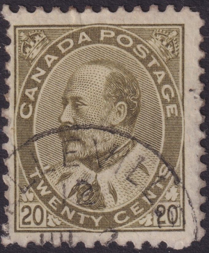 Canada 1904 20c Pale Olive Green