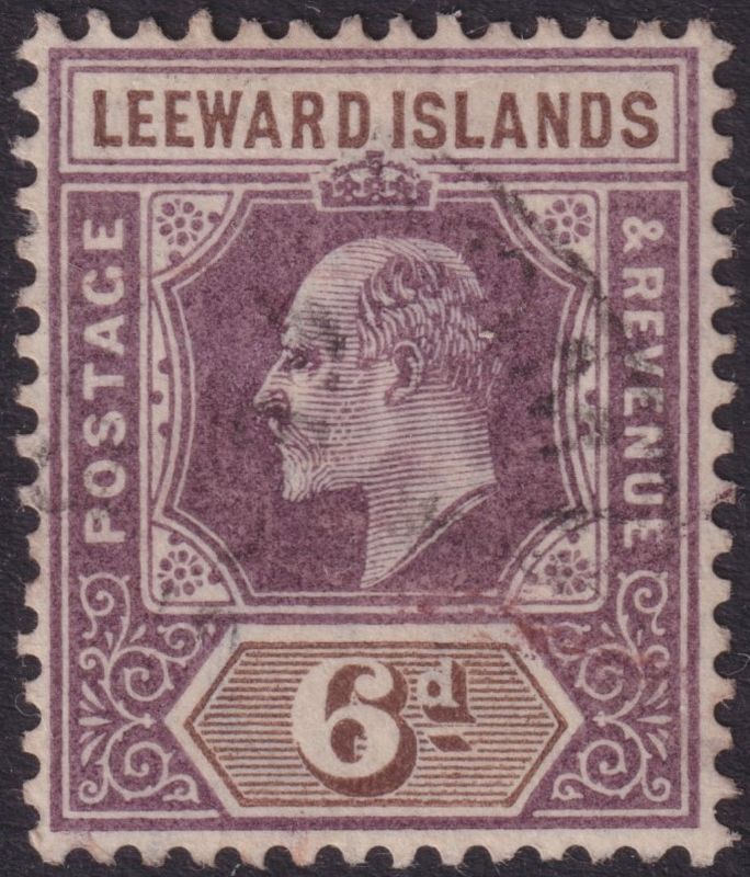 Leeward Islands 1902 6d Dull Purple and Brown
