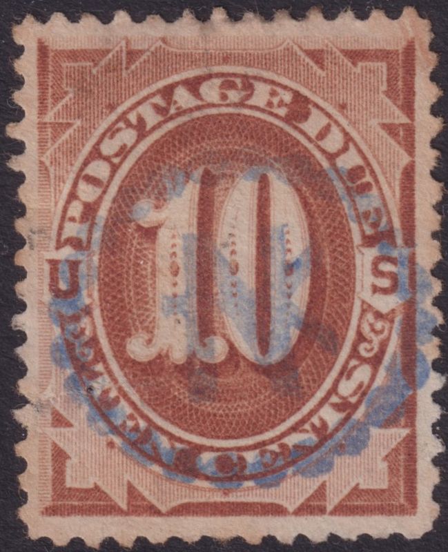 USA 1884 10c Red-Brown Postage Due with NY Pre-cancel