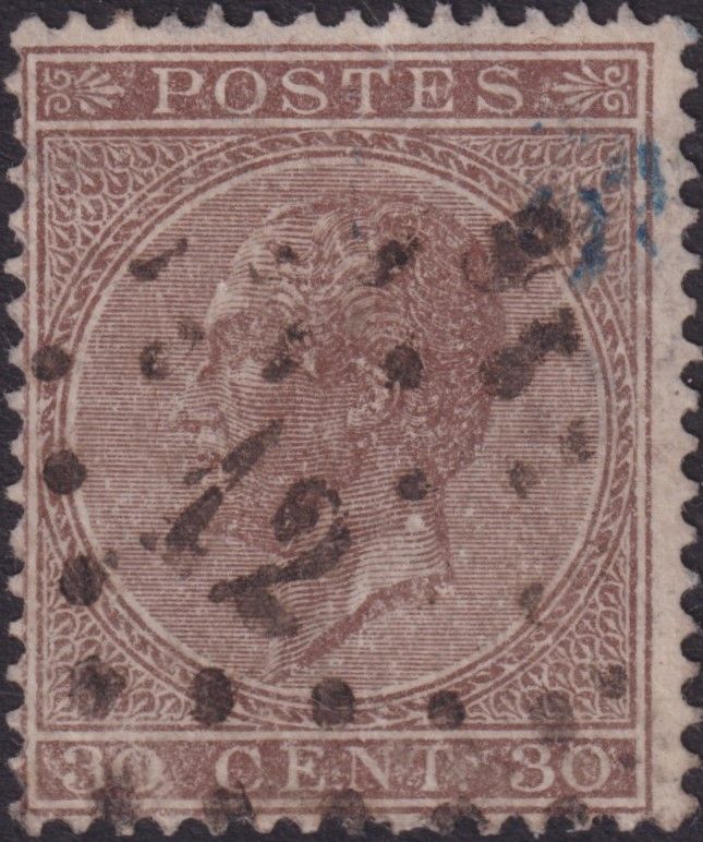 Belgium 1865 30c Brown