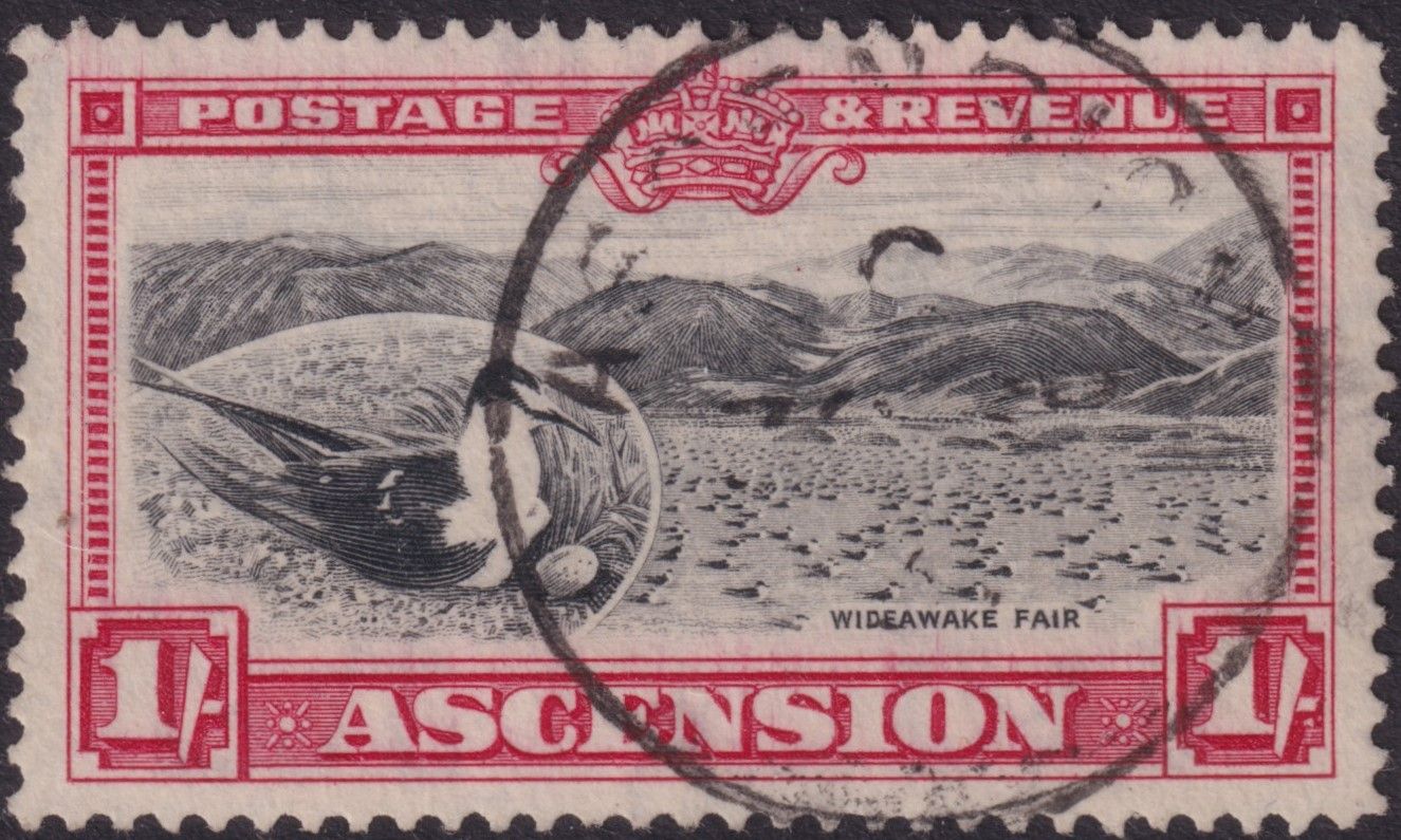Ascension 1934 1/- Black and Carmine