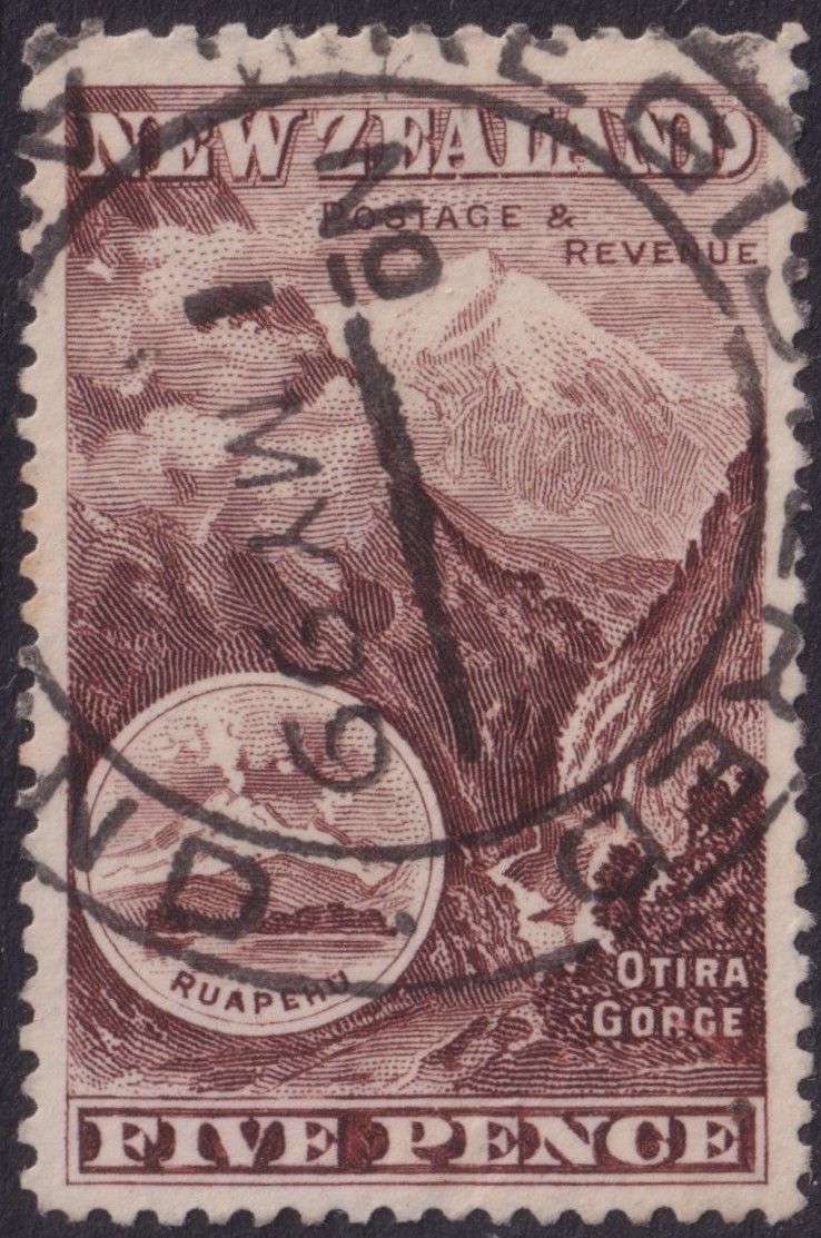NZ 1898 5d Sepia