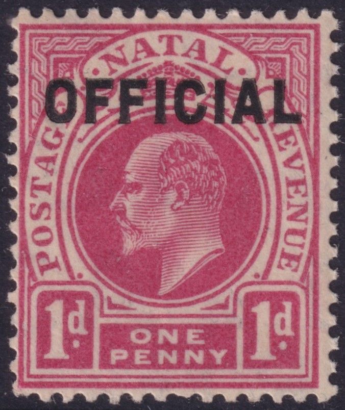 Natal 1904 1d Carmine Official (B)