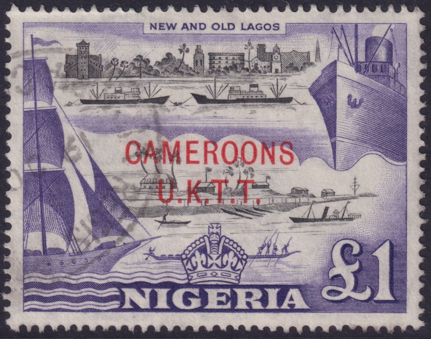 Cameroons UKTT 1960 £1 Black and Violet
