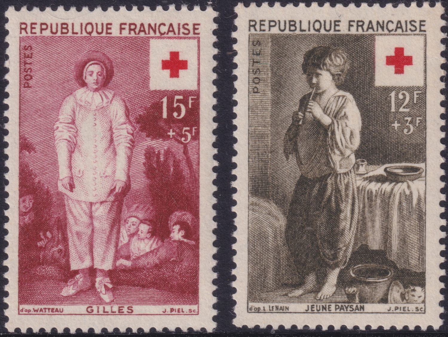 France 1956 Red Cross Fund Set