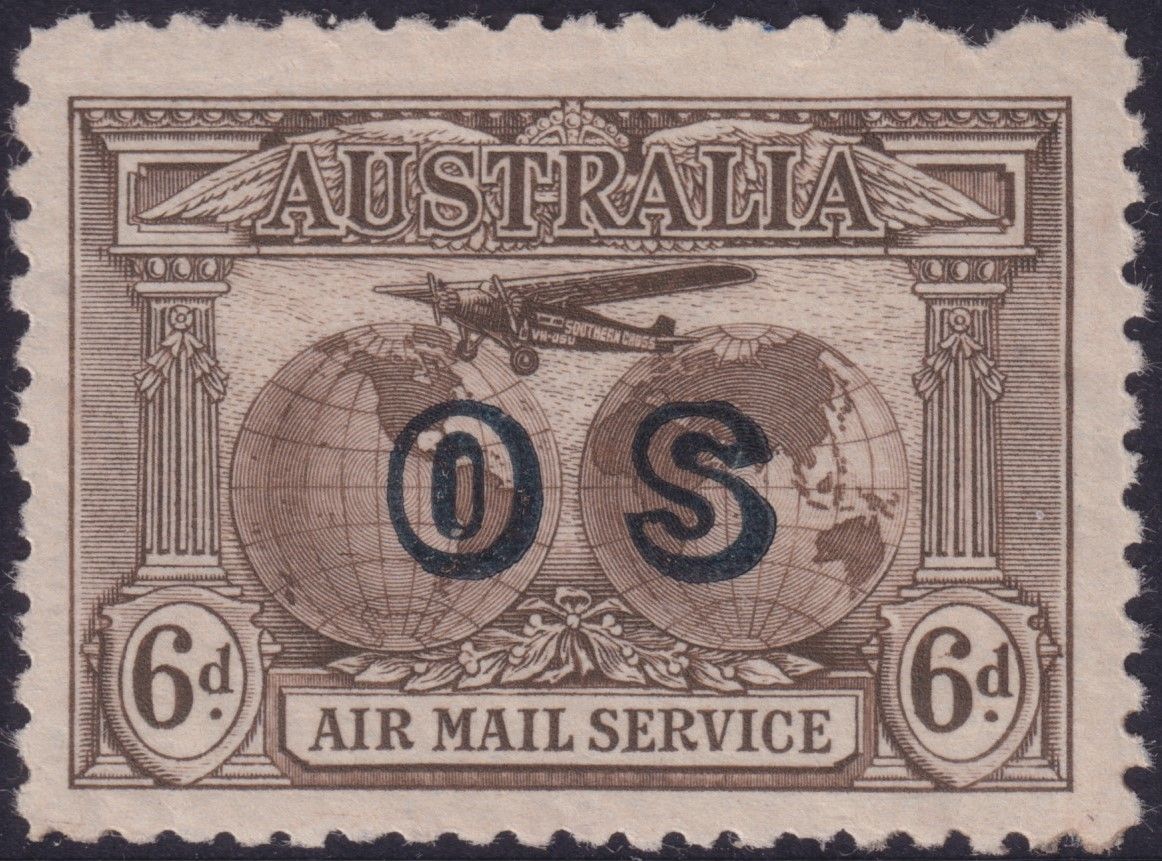 Australia 1931 6d Air Mail Overprinted OS