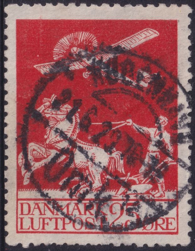 Denmark 1925 25o Red Air Mail