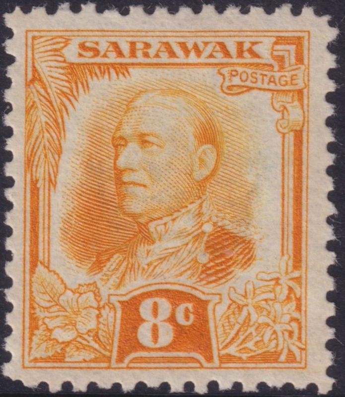 Sarawak 1932 8c Orange-Yellow