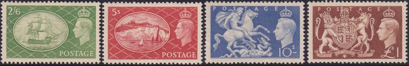 GB 1951 High Value Definitives