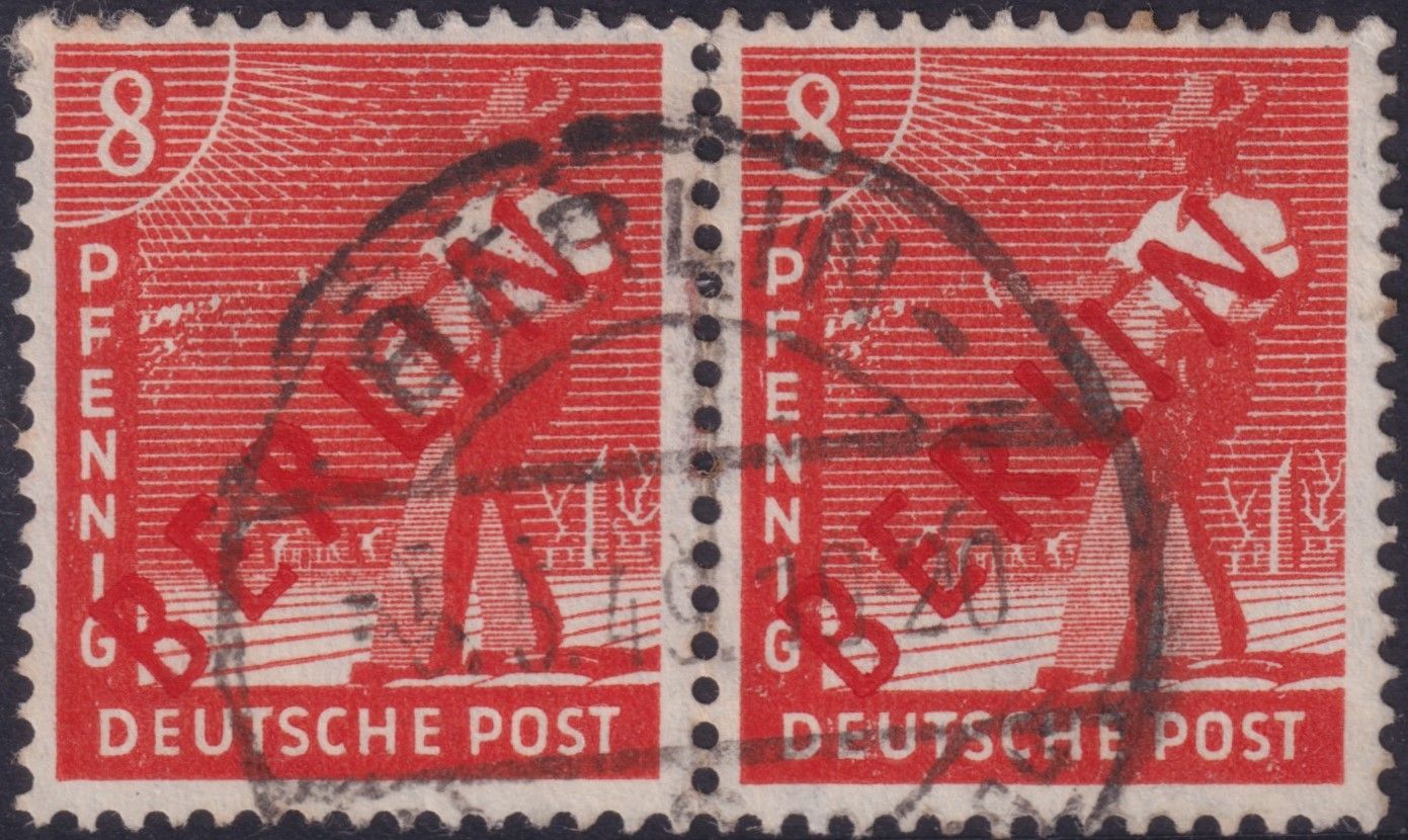 Berlin 1948 8pf Red Berlin Overprint in Red